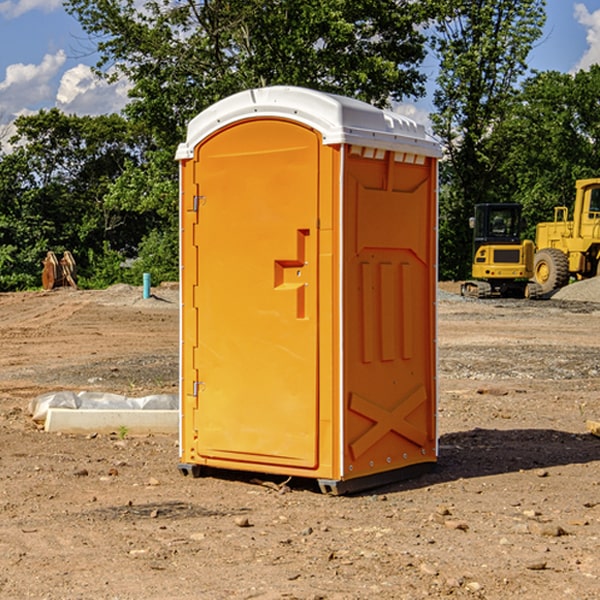 how often are the portable restrooms cleaned and serviced during a rental period in Glenburn